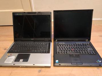 2 laptops, 1 Acer en 1 thinkpad