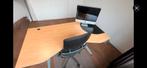 Kinnarps Hoogte Verstelbaar Bureau - Eiken Blad, Huis en Inrichting, Bureaus, Ophalen, In hoogte verstelbaar, Gebruikt, Stabureau