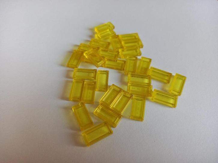 NIEUW: Tile 1x2 TRANS-YELLOW, Kinderen en Baby's, Speelgoed | Duplo en Lego, Nieuw, Lego, Losse stenen, Ophalen of Verzenden