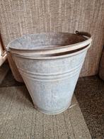 Zinken emmer., Tuin en Terras, Bloembakken en Plantenbakken, Ophalen, Minder dan 30 cm, Minder dan 60 cm, Rond