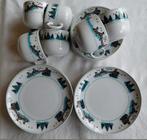 Vintage complete set koffie ontbijt kerstservies 6 personen, Huis en Inrichting, Keuken | Servies, Ophalen of Verzenden, Zo goed als nieuw