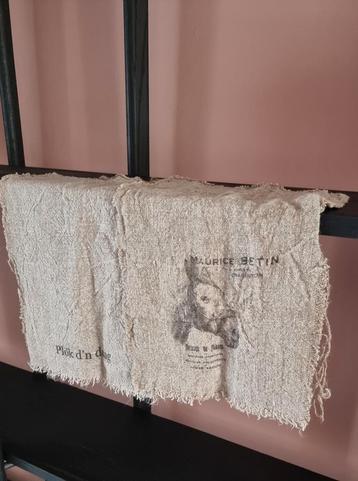 NIEUW 2 xShabby Linnen DecoratieDoek
SETPRIJS = 10,- EURO  beschikbaar voor biedingen