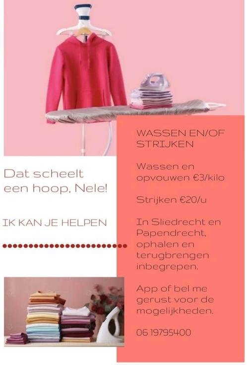 Strijkhulp aangeboden, Sliedrecht, Papendrecht, Drechtsteden, Diensten en Vakmensen, Huishoudelijke hulp, Strijken, Wassen