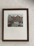Stadsgezicht Groningen kleine aquarel, Antiek en Kunst, Ophalen