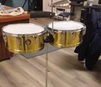 BEVERLEY brass TIMBALES op stand en cowbells...149,-, Gebruikt, Snoeckgensh., A vd linden, Arjenvdlinden@wxs.nl