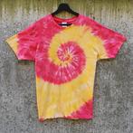 Rood-geel spiral tie dye camping patch tshirt unisex maat L, Kleding | Dames, T-shirts, Spiral Creaties, Nieuw, Maat 42/44 (L)