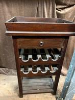 Koloniaal Wijnrek met Dienblad & Lade, Ophalen, Gebruikt, Hout, 5 tot 15 flessen