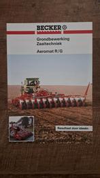 Folder BECKER AEROMAT R/G zaaimachine,  maiszaaimachine, Ophalen of Verzenden, Zo goed als nieuw, Folder