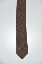 Retro bruine Emanuelle stropdas, Ophalen of Verzenden, Gedragen, Bruin, Met patroon