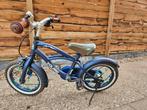 Stoere blauwe kinderfiets 16 inch, Fietsen en Brommers, Fietsen | Kinderfietsjes, Ophalen, Gebruikt, 16 tot 20 inch, Zijwieltjes
