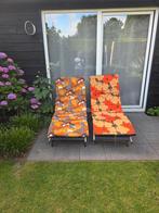 Vintage ligbed kussens retro, Ophalen of Verzenden, Gebruikt