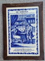 Plateelbakkerij Schoonhoven tegeltableau "De Dokter"., Antiek en Kunst, Verzenden