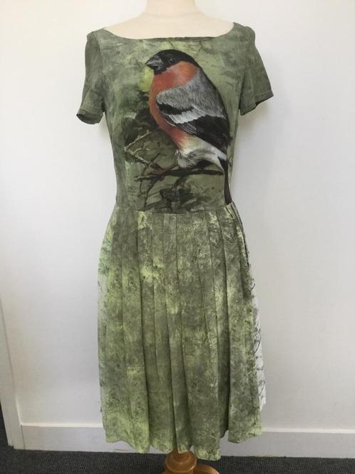 Just in Case jurk zijde !NIEUWSTAAT! maat S, Kleding | Dames, Jurken, Zo goed als nieuw, Maat 36 (S), Groen, Onder de knie, Ophalen