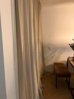 Linnen gordijnen kleur “Sand”, Huis en Inrichting, Ophalen, Zo goed als nieuw, Crème, 200 cm of meer
