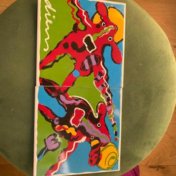 Keramische tegels vliegende koeien Peter Diem kunstenaar  beschikbaar voor biedingen