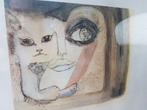 Zeefdruk vrouw/kat - Lynn - 1972 - gesigneerd, Ophalen of Verzenden