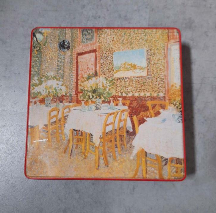 Vincent van Gogh afbeelding BLIK / (koek) trommel, Verzamelen, Blikken, Zo goed als nieuw, Overige, Ophalen of Verzenden