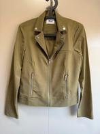 &CoWoman kakhi groen biker jasje kort van travelstof | mt S, Kleding | Dames, &Co Woman, Ophalen of Verzenden, Zo goed als nieuw