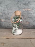 Fles met verlichting sneeuw en takje, Diversen, Kerst, Ophalen of Verzenden, Zo goed als nieuw