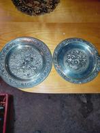Antieke Duitse tinnen borden met reliëf gestempeld 95% tin, Ophalen of Verzenden