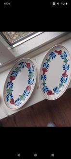 2 vlees schaaltjes zgan 24 cm boerenbont, Ophalen of Verzenden, Aardewerk, Boerenbont, Schaal of Schalen