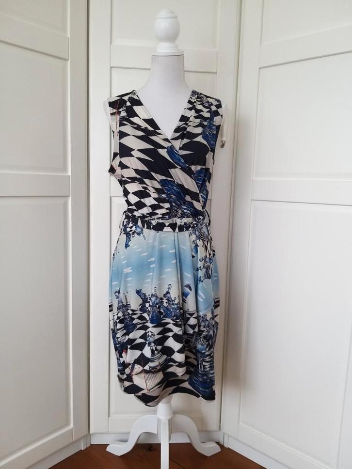 Etoile Du Monde EDM zgan mouwloze schaakbord jurk, maat 6 L, Kleding | Dames, Jurken, Zo goed als nieuw, Maat 42/44 (L), Blauw