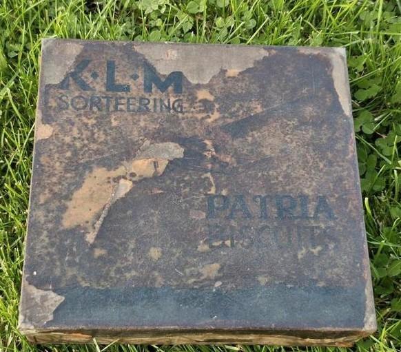 Antiek KLM Biscuit blik - Vintage 1928, Verzamelen, Merken en Reclamevoorwerpen, Gebruikt, Gebruiksvoorwerp, Verzenden