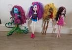 4 monster high poppen draculaura ari hauntington posea, Ophalen of Verzenden, Zo goed als nieuw