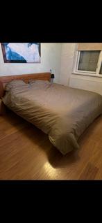 Massief grenen bed 180x200 met Auping spiraalbodem., Gebruikt, Tweepersoons, Ophalen of Verzenden, 180 cm