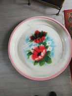 Vintage Chinese-style enamel plate, Huis en Inrichting, Woonaccessoires | Schalen en Manden, Ophalen, Overige materialen, Schaal