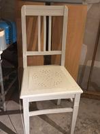 Antieke Houten Stoel, Huis en Inrichting, Stoelen, Ophalen, Gebruikt, Wit, Eén