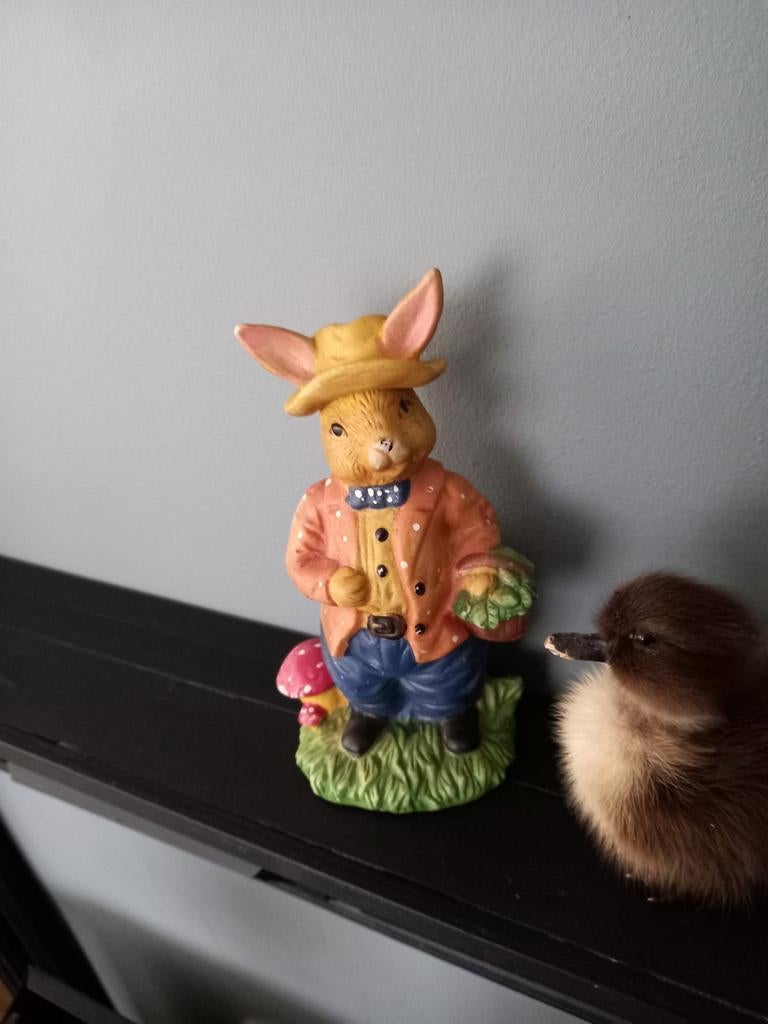 Brocante haas leuk voor pasen  18cm, Antiek en Kunst, Ophalen of Verzenden