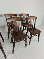 Set van 6 Engelse Antieke Boerderij Eetstoelen – 19e Eeuw, Ophalen