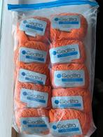 Oranje gemerceriseerd katoen, 10 nieuwe bollen Gedifra Cocco, Hobby en Vrije tijd, Breien en Haken, Ophalen of Verzenden, Nieuw