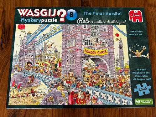 Wasgij mystery puzzel 1000 stukjes: the final hurdle?, Hobby en Vrije tijd, Denksport en Puzzels, Zo goed als nieuw, Legpuzzel