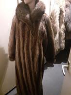 130 cm lange echte raccoon bontjas bont jas bontmantel XXL, Ophalen of Verzenden, Zo goed als nieuw, Maat 46/48 (XL) of groter