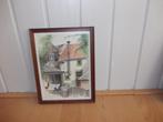 zestige jaren retro reproductie in lijst, Ophalen, Minder dan 50 cm, Gebruikt, Print
