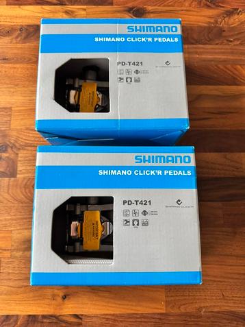 2 paar Shimano PD-T421 click/vlak pedalen Prijs is p/stuk beschikbaar voor biedingen