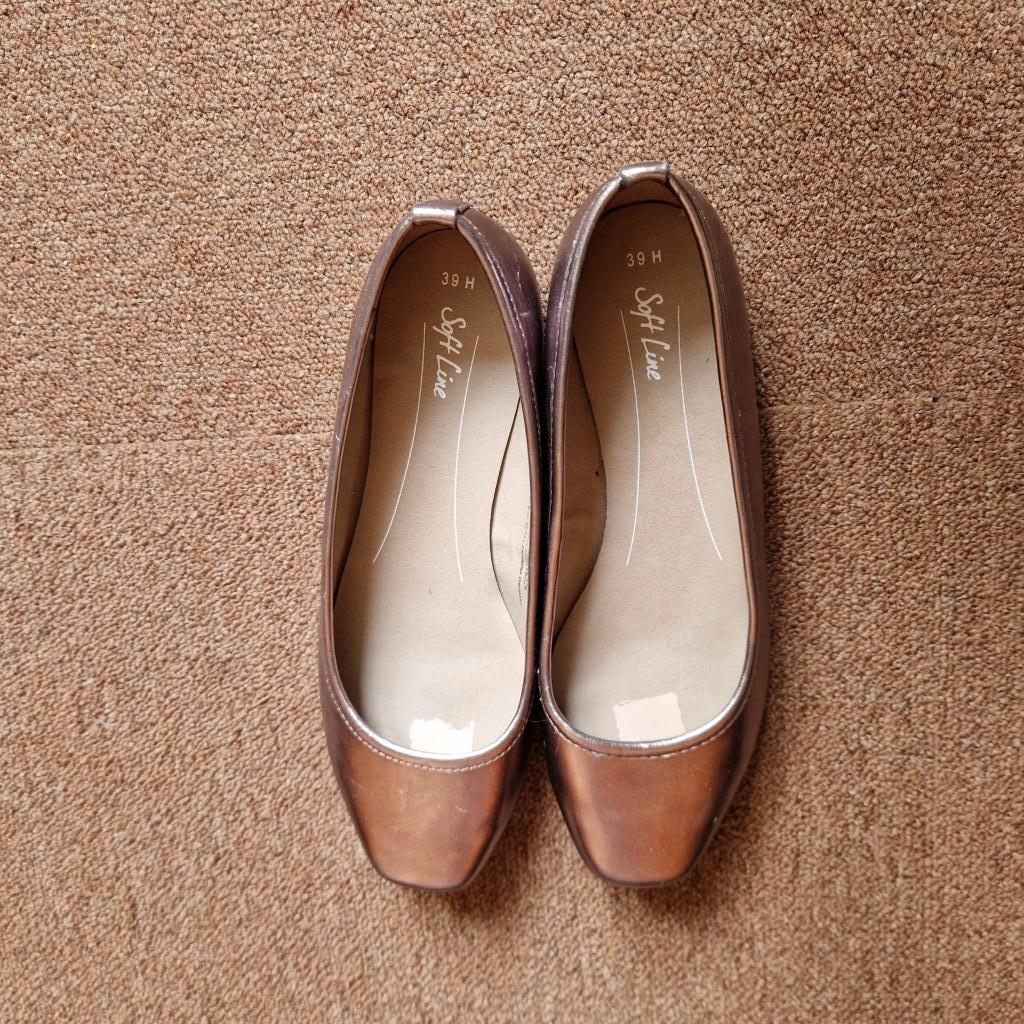 ballerina's zilverkleurig maat 39, Kleding | Dames, Schoenen, Overige kleuren, Zo goed als nieuw, Soft Line, Ballerina's