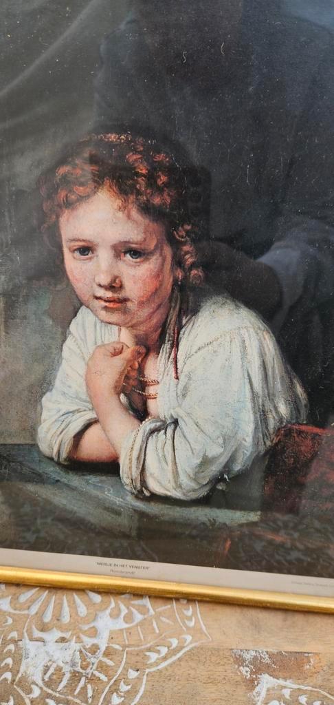 meisje in het venster van Rembrandt college gallery londen, Antiek en Kunst, Kunst | Schilderijen | Klassiek, Ophalen of Verzenden