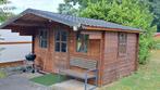 Blokhut 3800x2800 binnen met voorstukje van 1450, Tuin en Terras, Tuinhuizen, Ophalen, Blokhut, Hout, 200 tot 400 cm