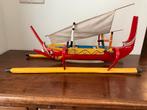 Zeilboot hout bali prauw perahu jukung, Hobby en Vrije tijd, Modelbouw | Boten en Schepen, Ophalen of Verzenden, Gebruikt, Overige merken