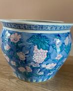 Grote Chinese bloempot., Rond, Ophalen of Verzenden, Zo goed als nieuw, Minder dan 25 cm