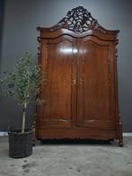 Grote biedermeier kuifkast linnenkast kledingkast, Ophalen of Verzenden