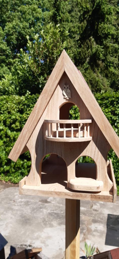LUXE  Vogelvoederhuis  Eiken, Tuin en Terras, Vogelhuisjes en Vogelbaden, Nieuw, Ophalen of Verzenden