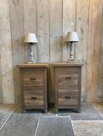 Set teakhouten nachtkastjes, Ophalen, Minder dan 45 cm, -, -