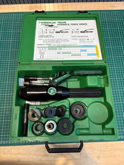 GREENLEE 7804E Hydraulische Ponsmachine (Quick Draw Punch D), Auto diversen, Krikken, Zo goed als nieuw, Garagekrik, Hydraulisch