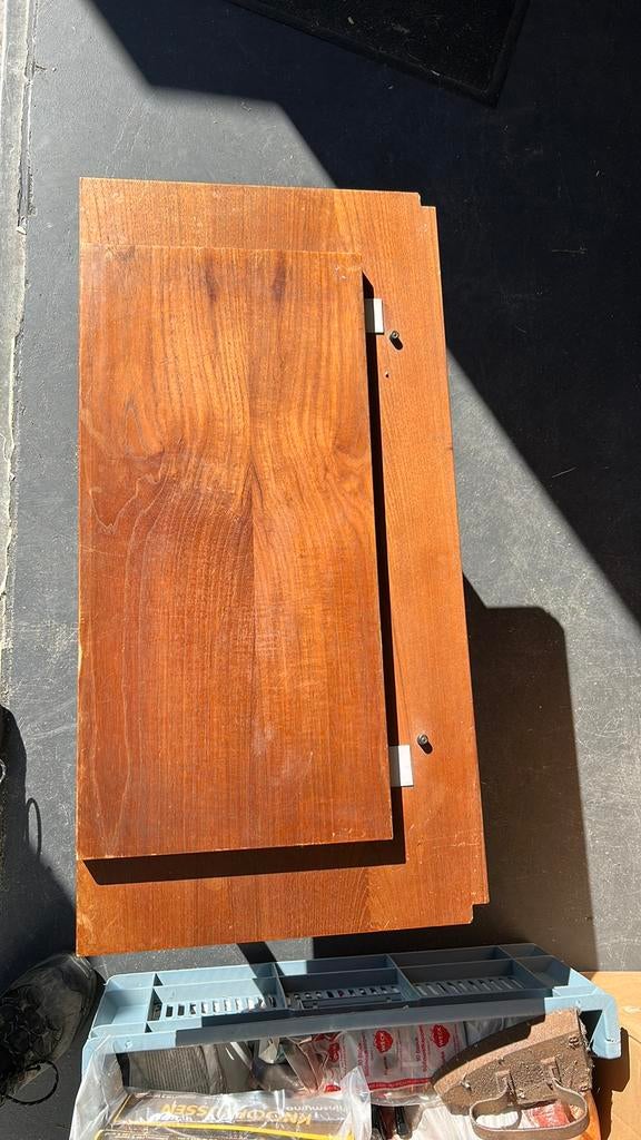 Pastoe Tv tafeltje vintage teak fineer, Pastoe, Zo goed als nieuw, Retro, Minder dan 100 cm