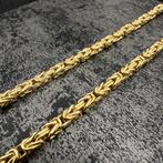 18 karaat gouden koningsketting ketting prachtig schakel, Ophalen of Verzenden, Zo goed als nieuw, Goud, Zilver