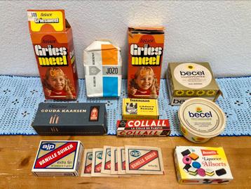 Vintage verpakkingen AH Becel Gouda AJP Collal jaren 70 beschikbaar voor biedingen
